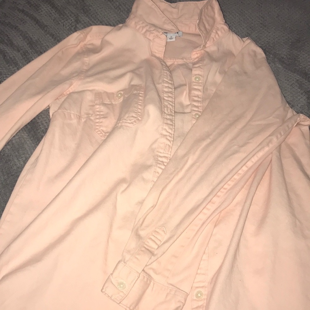 Peach colored button up